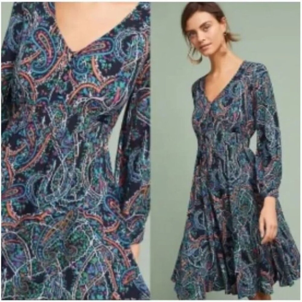 EUC Anthropologie Maeve Maplewood Dress, Sz - XS - Picture 1 of 7